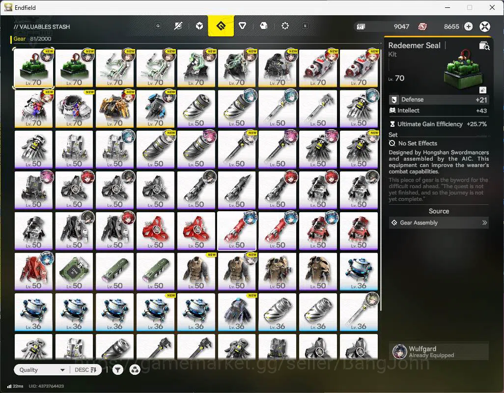 Arknights: Endfield Accounts ASIA | LVL 54| WP 6s 14| Rossi sign, Gilberta sign, Yvonne, lifeng, pogra, Last rite sign 8