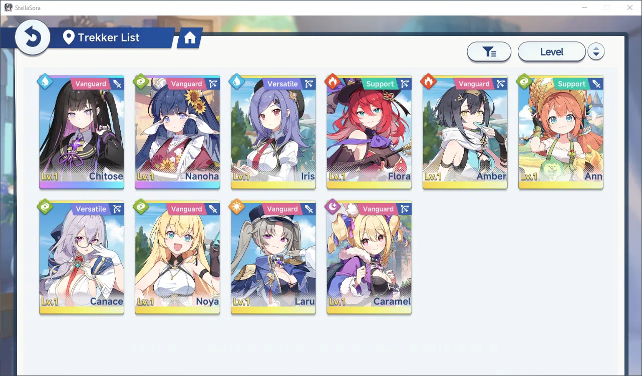 Stella Sora Accounts GLOBAL | Frest Starter Chitose+Sign, Nanoha + 1075 Stellanite Dust + Fresh Story | Log Yostar | Check