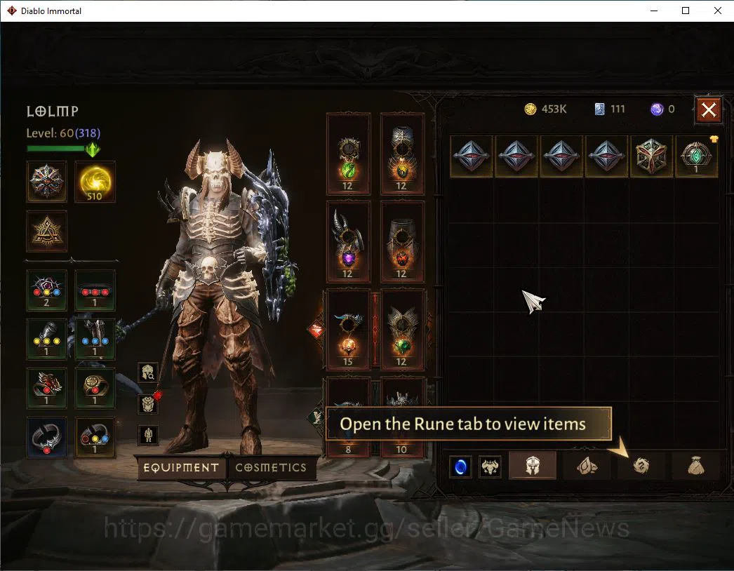 Diablo Immortal Accounts SEA - Vasily|Lv60(318)|Necromancer|24k CR|Reso 510 image 5