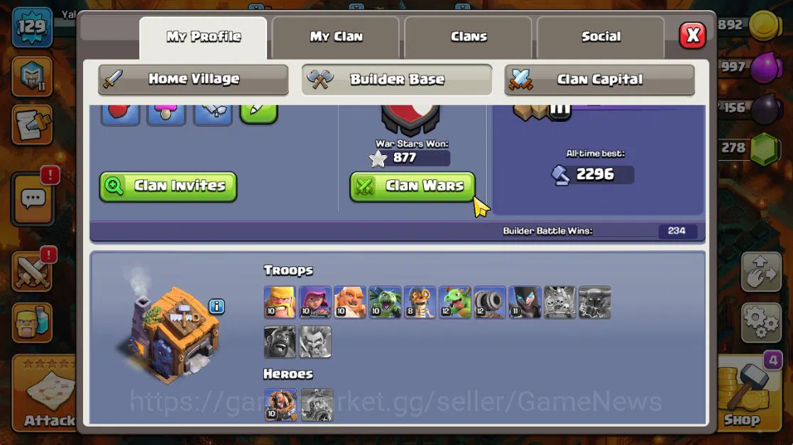 Clash of Clans Accounts TH 13 - BH 7|Dragon Escape Scenery|LV 129|HH 7|BK  image 6