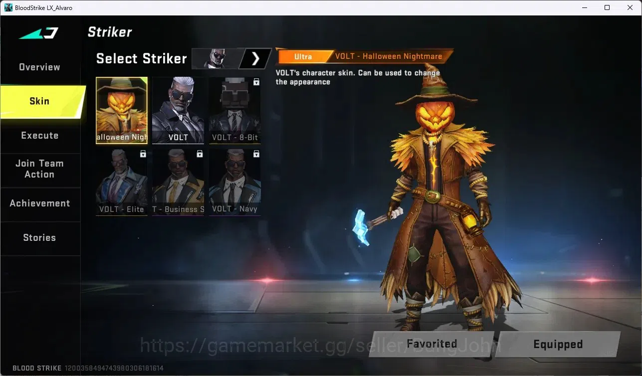 Blood Strike Accounts ASIA | ULTRA: Axe-Crystal Breaker, VOLT - Hallowee image 9