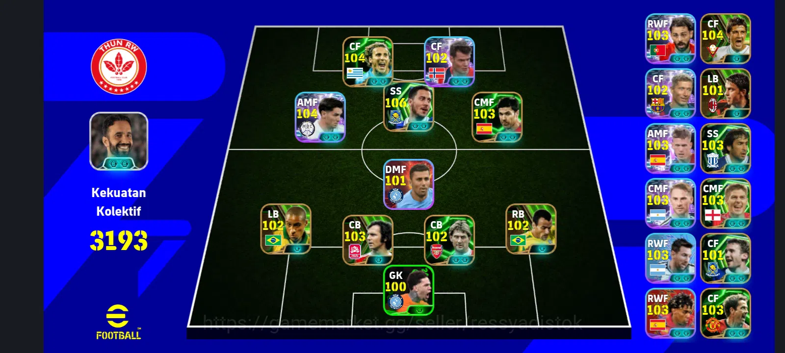 eFootball Accounts Legends & Iconic Players EFOOTBALL 2026 | EPIC EDEN HAZARD RARE,D FORLAND, SHORLOTH ST,BRAHIM DIAZ ST 1