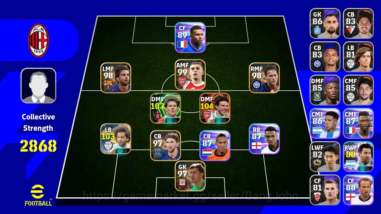eFootball Accounts Android|PW 2868 |Declan Rice BigTime,Marcelo Narut image 5