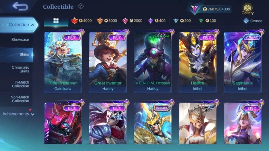 Mobile Legends: Bang Bang Accounts Global|Skin 320|Renowned|Lbox Moskov,STAR Angela,P image 10