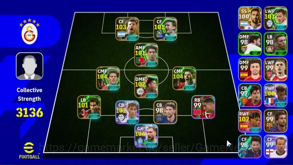 eFootball Accounts Legends & Iconic Players Android|5 Show Time Gianluigi Donnarumma,Dean Huijsen|9 Epic Xabi Alonso,Steven 1