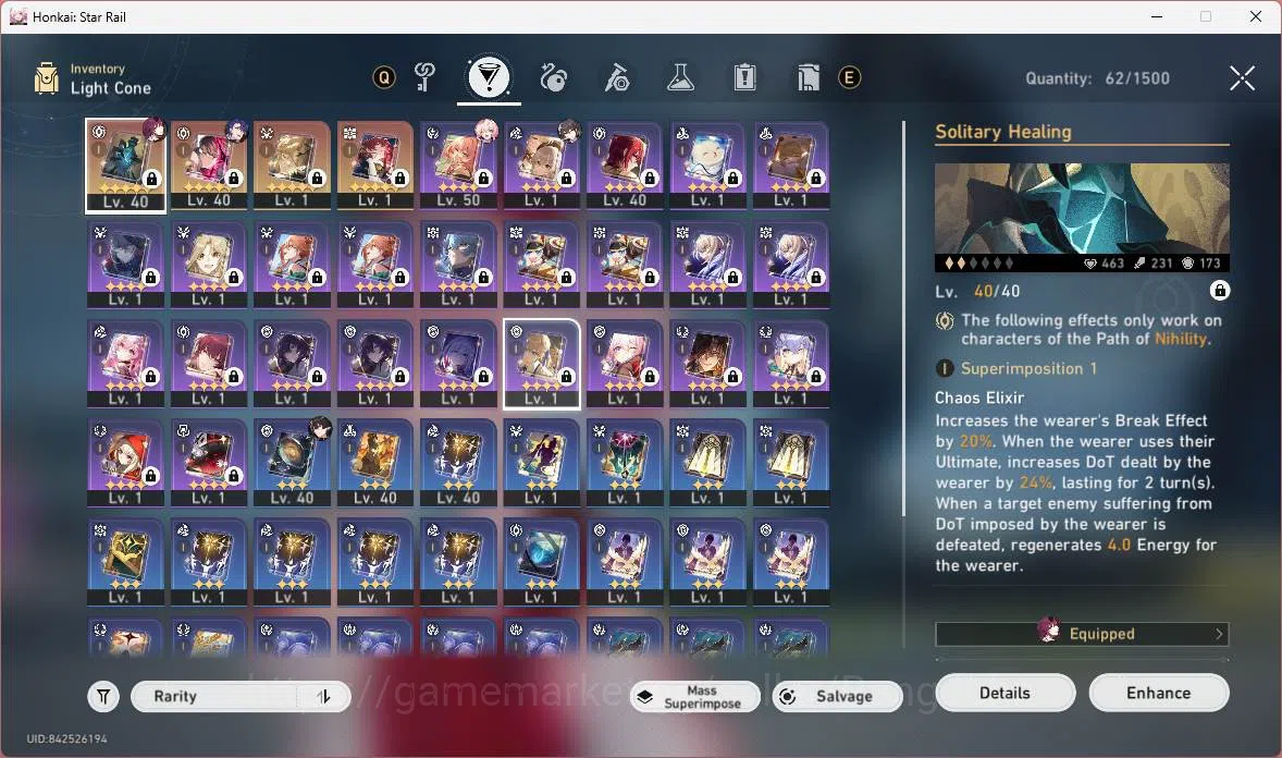 Honkai Star Rail Accounts ASIA|TL 42|5 Limit|Kafka, Hyacine E1, Ruan Mei, Da image 10