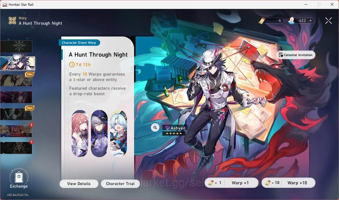 Honkai Star Rail Accounts ASIA|TL 42|5 Limit|Kafka, Hyacine E1, Ruan Mei, Da image 4