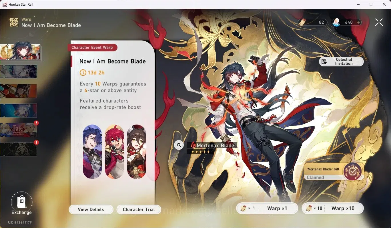 Honkai Star Rail Accounts ASIA|TL 50|7 Limit [Mortenax Blade,Yao Guang,Silve image 4