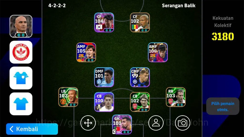 eFootball Accounts Power 3180| messi barca, Donadoni epic, son show,  image 10