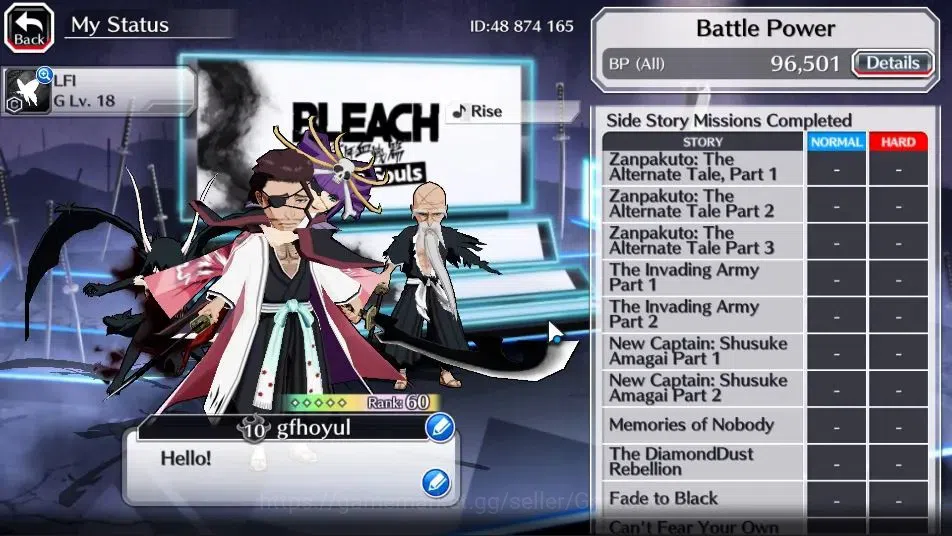 Bleach: Brave Souls Accounts [GLOBAL]20K Orbs+Fresh All Story|Lv200(Ulquiorra C image 5