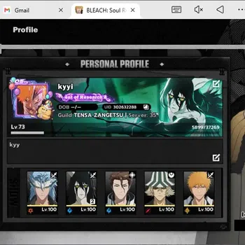 BLEACH: Soul Resonance Accounts Nuverse SEA|Lv.73| 9 SSR 10 Sign