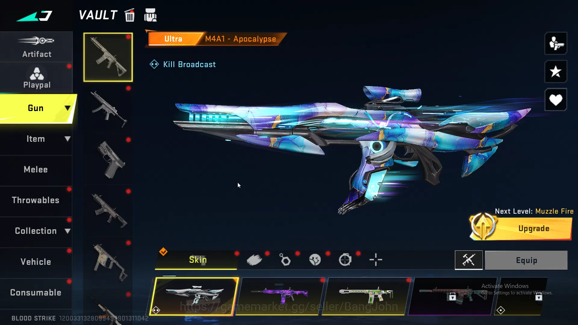 Blood Strike Accounts 5 Eternal 1 Collab Weapon | Eternal Qbz+Uzi+Aug+M7 image 14