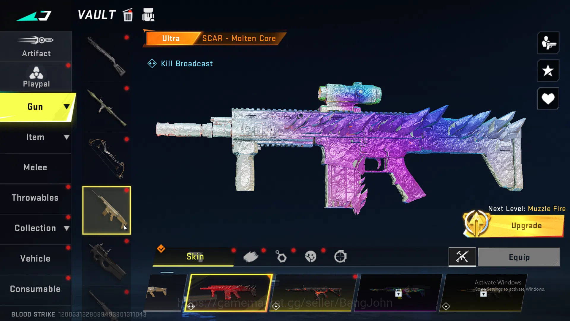Blood Strike Accounts 5 Eternal 1 Collab Weapon | Eternal Qbz+Uzi+Aug+M7 image 17