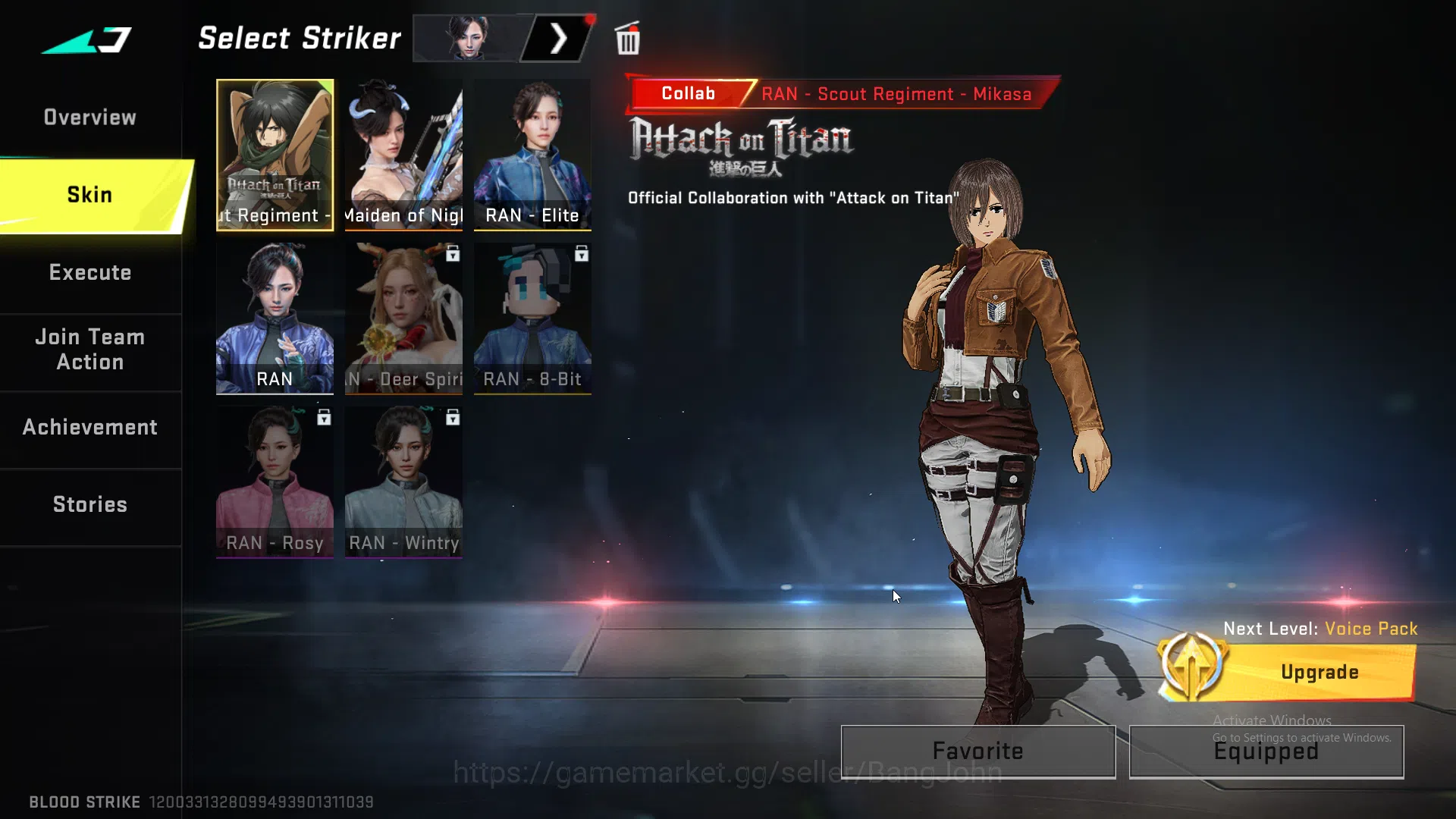 Blood Strike Accounts 5 Eternal 1 Collab Weapon | Eternal Qbz+Uzi+Aug+M7 image 2
