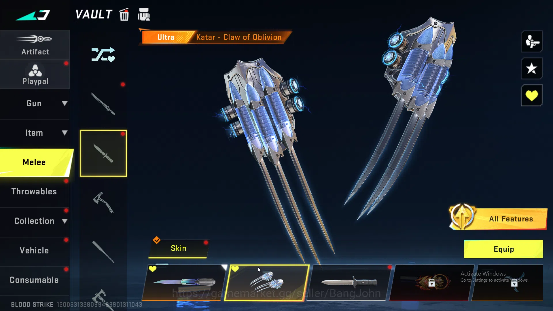 Blood Strike Accounts 5 Eternal 1 Collab Weapon | Eternal Qbz+Uzi+Aug+M7 image 20