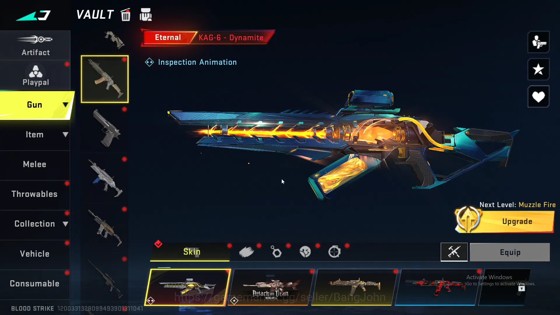 Blood Strike Accounts 5 Eternal 1 Collab Weapon | Eternal Qbz+Uzi+Aug+M7 image 8