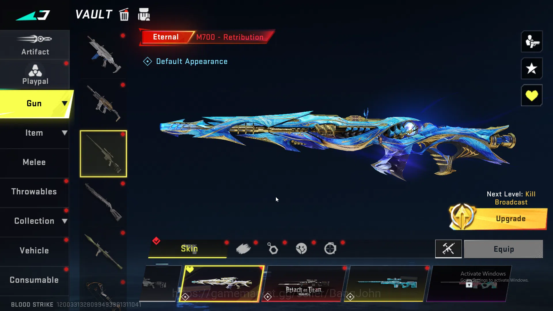 Blood Strike Accounts 5 Eternal 1 Collab Weapon | Eternal Qbz+Uzi+Aug+M7 image 9