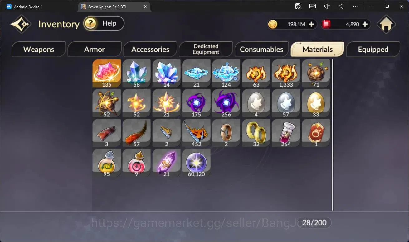 Seven Knights Re:Birth Accounts Global|4 EX7(Melia TC2,Juri TC1,Roise,Gelidus)|28 image 11