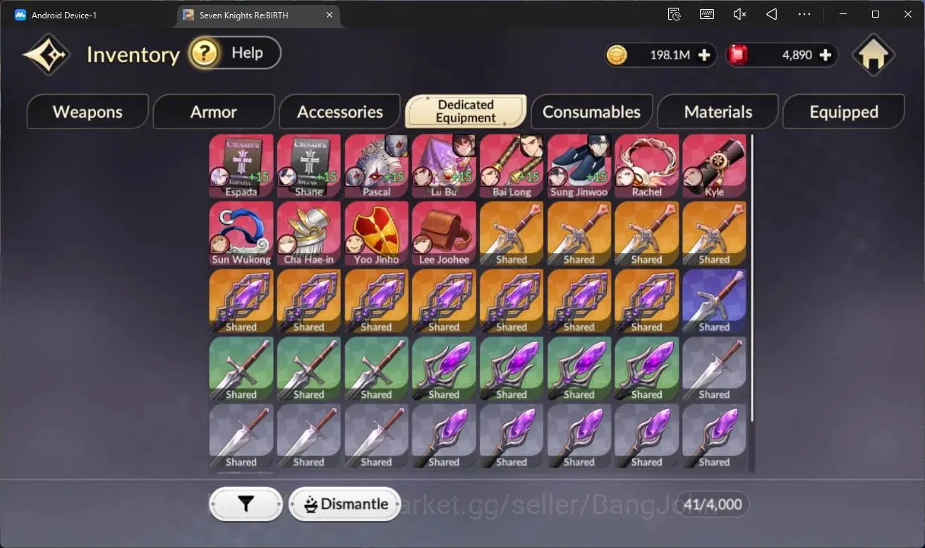 Seven Knights Re:Birth Accounts Global|4 EX7(Melia TC2,Juri TC1,Roise,Gelidus)|28 image 9