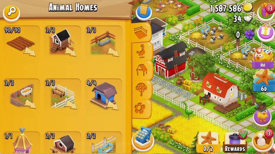Hay Day Accounts Lvl 62|Silo Storage 943/2400|Barn Storage 892/2500|1,5M Coins|34 Diamonds|PROTECT OFF|Log Supercel |RA098B 2