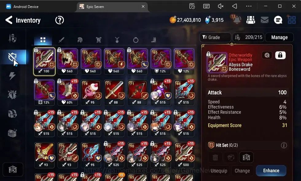 Epic Seven Accounts GLOBAL|New Era|10 ML(LOTScales,BArunka,Har setti,L image 13