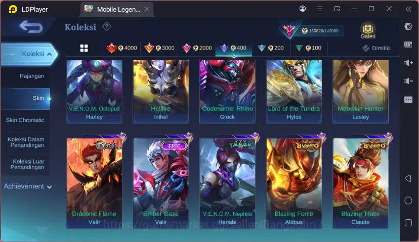 Mobile Legends: Bang Bang Accounts GLOBAL|Hero 132|Skin 418|Lgn Lunox,Sanrio CLaude,M image 13