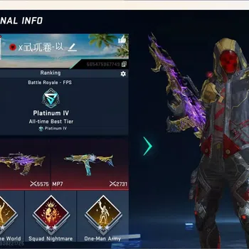 Blood Strike Accounts Others ASIA | 2 Eternal Gun: QBZ95-Whisper, MP7-Tidesong|1 AOT Striker|1 Ultra Gun|2 Ultra