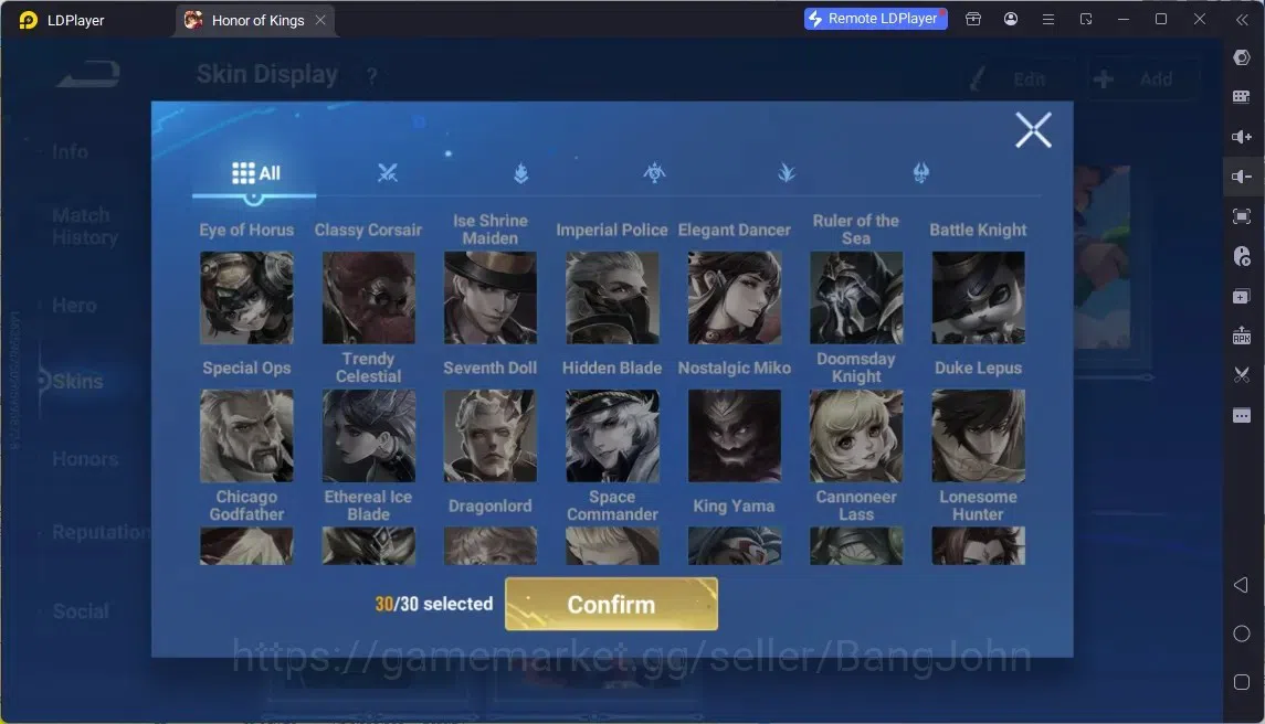 Honor of Kings Accounts Global | 110H 117S | JJK Kongming, JJK Biron, KIC image 11