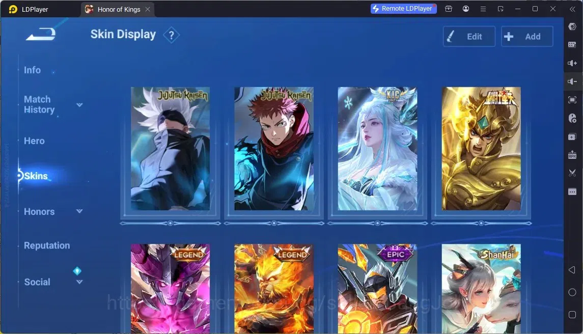 Honor of Kings Accounts Global | 110H 117S | JJK Kongming, JJK Biron, KIC image 3