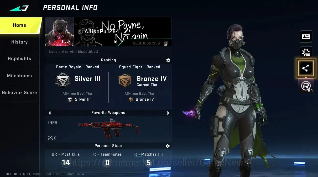 Blood Strike Accounts ASIA|ULTRA Melee[Butterfly Knife-Starfall]|Legenda image 2