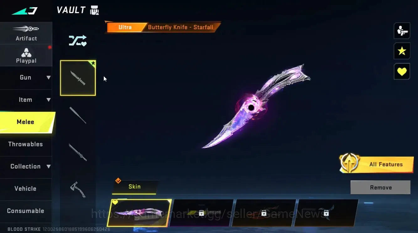 Blood Strike Accounts ASIA|ULTRA Melee[Butterfly Knife-Starfall]|Legenda image 8