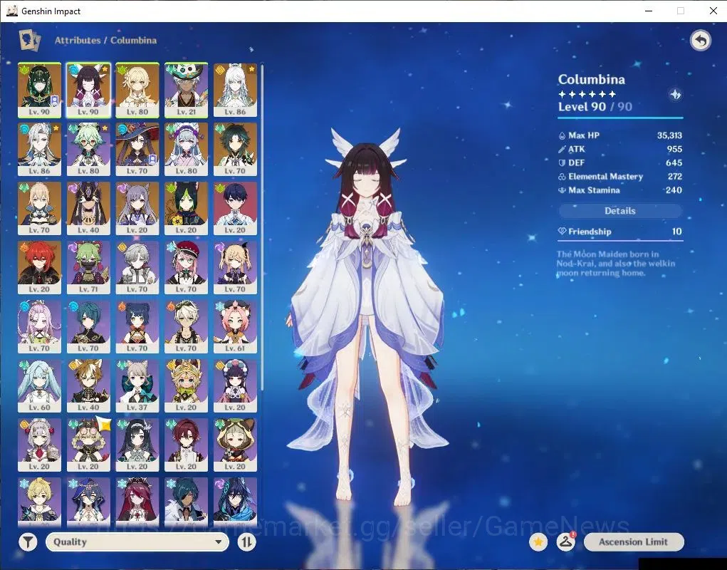 Genshin Impact Accounts ASIA |AR 56|6 Limited+3(*5Weapon)|NeuvilletC1+Sign image 3