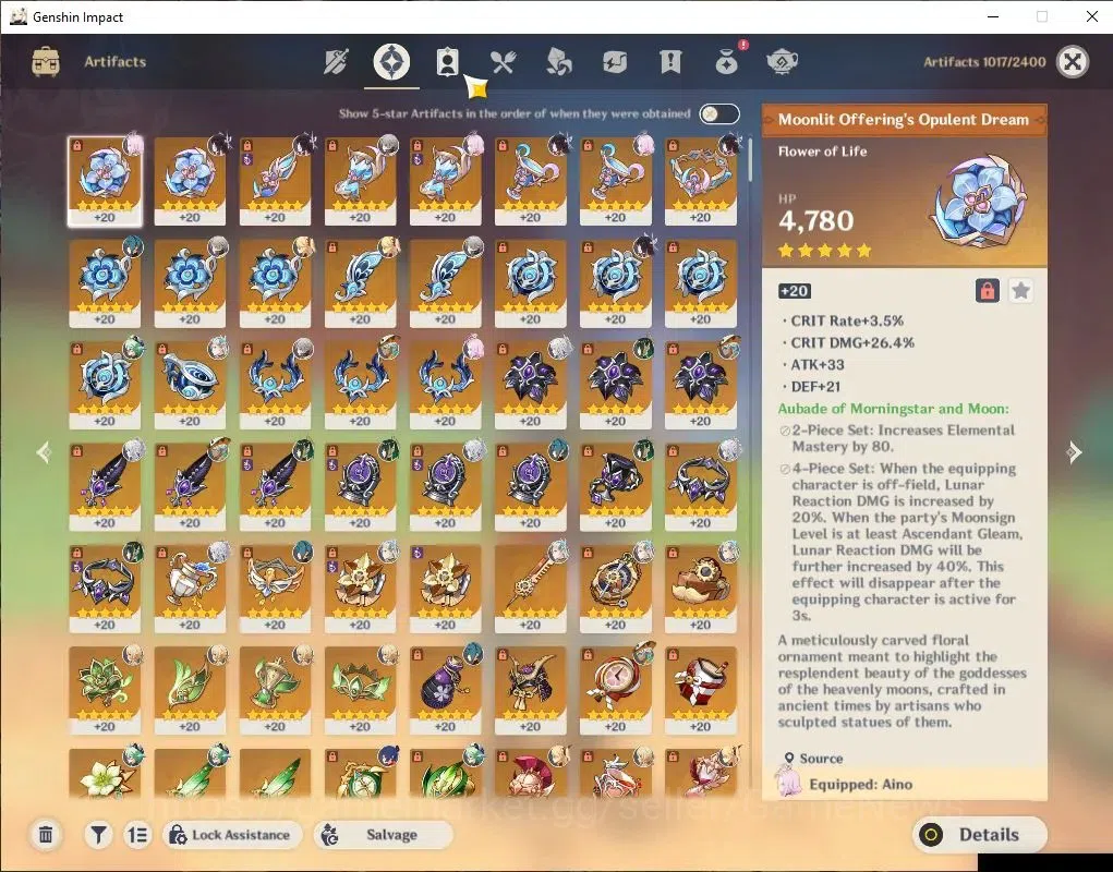 Genshin Impact Accounts ASIA |AR 56|6 Limited+3(*5Weapon)|NeuvilletC1+Sign image 8