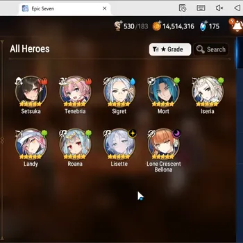 Epic Seven Accounts Starter Global|Unverif|Fresh Starter|2 ML(Lisette,Lone Crescent