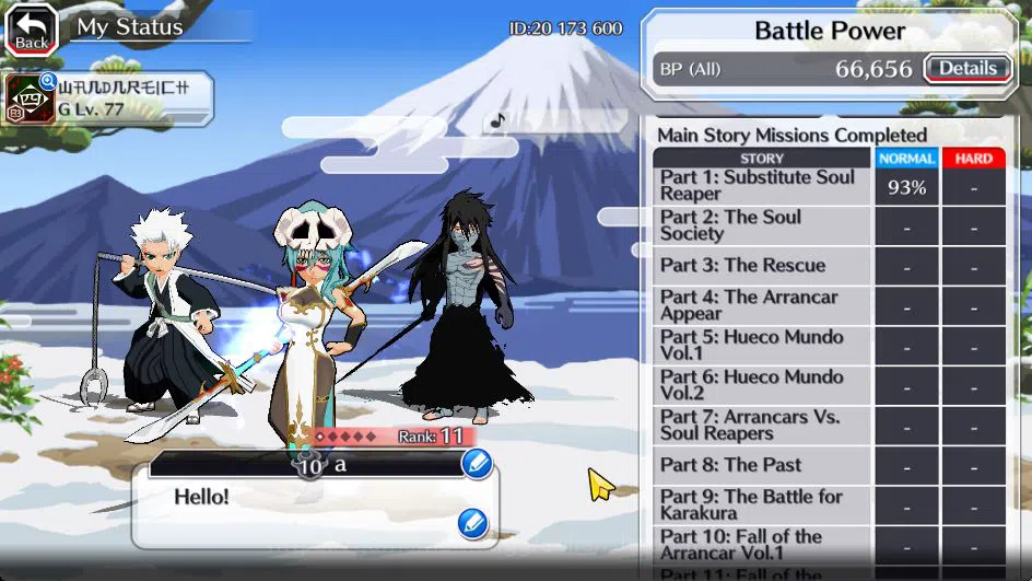 Bleach: Brave Souls Accounts Mid-Tier [GLOBAL]6K Orbs+Fresh All Story|Nelliel Orient,Kon New Year,Toshiro Fierce,Genryusai 3