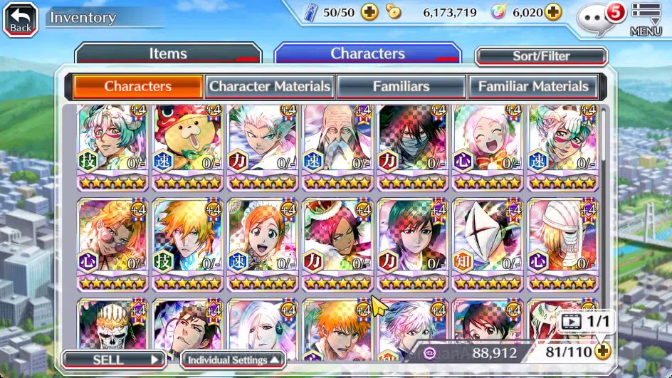 Bleach: Brave Souls Accounts Mid-Tier [GLOBAL]6K Orbs+Fresh All Story|Nelliel Orient,Kon New Year,Toshiro Fierce,Genryusai 6