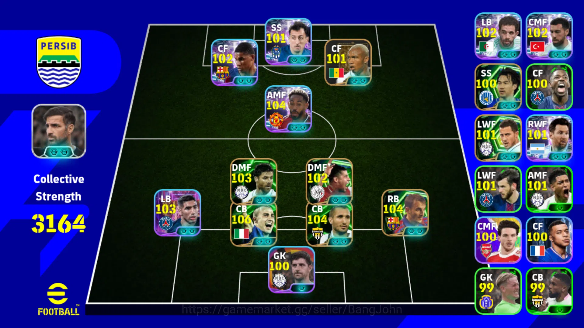 eFootball Accounts Power 3164 | M Cunha Blitz Curler | Hakimi Showtim image 1