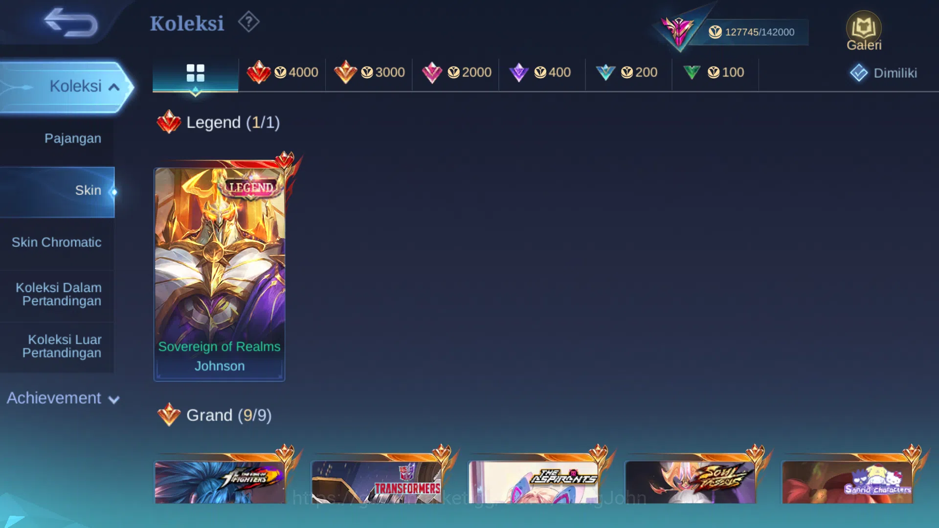 Mobile Legends: Bang Bang Accounts Hero 131|Skin 377|Legend Johnson|Aspirants Change| image 5