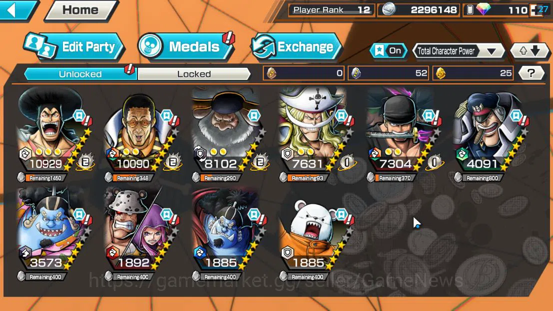 One Piece Bounty Rush Accounts Global|4 EX|[Borsalino,5Elder Saturn,GP Newgate,On image 3