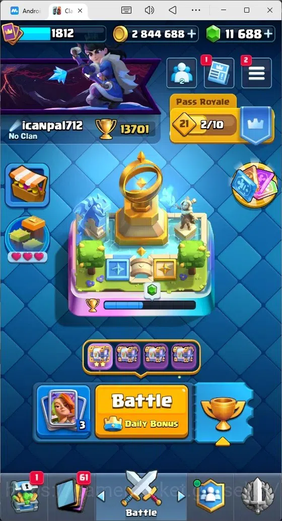 Clash Royale Accounts Mobile |Trophy 13701|11 Max Hero Cards|22 EVO Card image 1