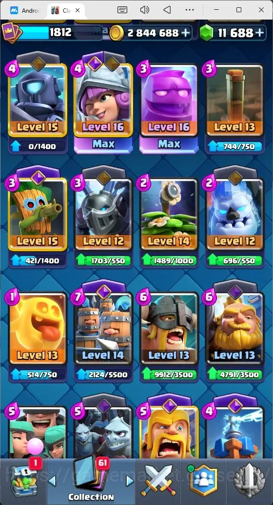 Clash Royale Accounts Mobile |Trophy 13701|11 Max Hero Cards|22 EVO Card image 10