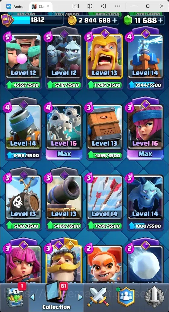 Clash Royale Accounts Mobile |Trophy 13701|11 Max Hero Cards|22 EVO Card image 11