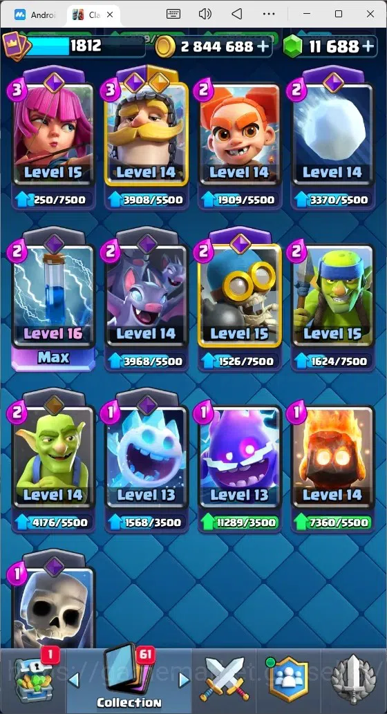 Clash Royale Accounts Mobile |Trophy 13701|11 Max Hero Cards|22 EVO Card image 12