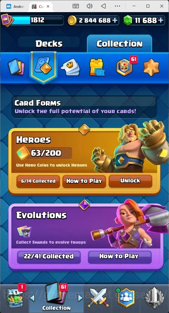Clash Royale Accounts Mobile |Trophy 13701|11 Max Hero Cards|22 EVO Card image 15