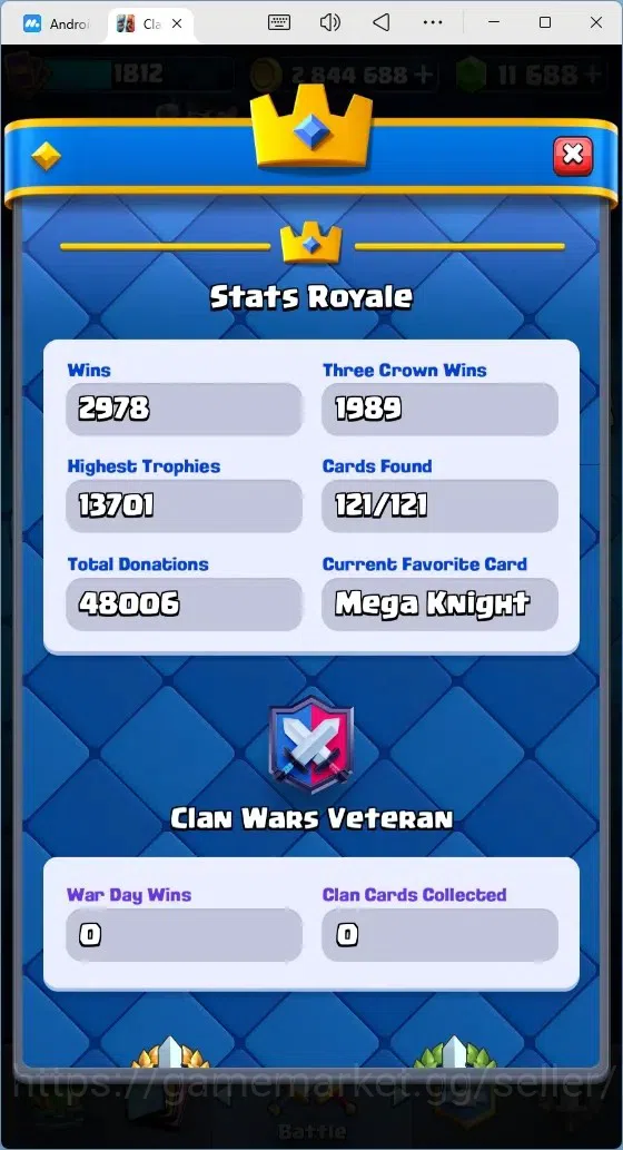 Clash Royale Accounts Mobile |Trophy 13701|11 Max Hero Cards|22 EVO Card image 2