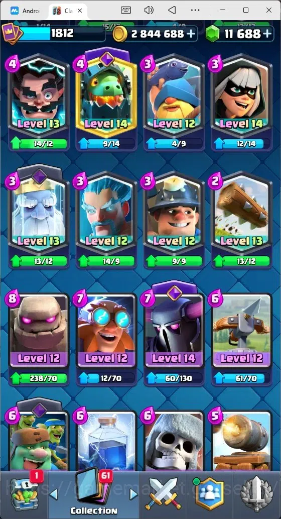 Clash Royale Accounts Mobile |Trophy 13701|11 Max Hero Cards|22 EVO Card image 5
