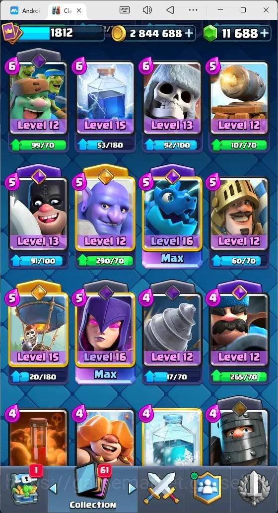 Clash Royale Accounts Mobile |Trophy 13701|11 Max Hero Cards|22 EVO Card image 6