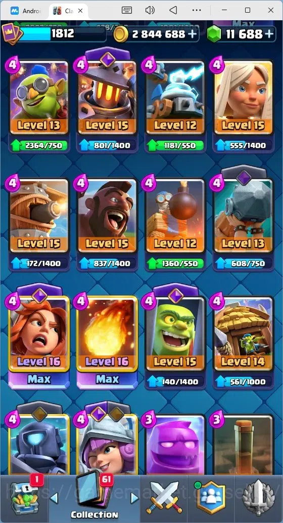 Clash Royale Accounts Mobile |Trophy 13701|11 Max Hero Cards|22 EVO Card image 9