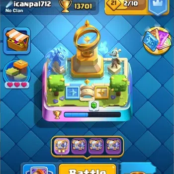 Clash Royale High-End Mobile |Trophy 13701|11 Max Hero Cards|22 EVO Card image 1