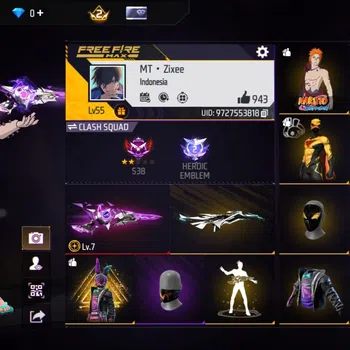 Free Fire Accounts AKUN GHOIB - EVO GUN MAX 1 - BUDNLE NARUTO LENGKAP - MASKER IDAMAN - AKUN SULTAN